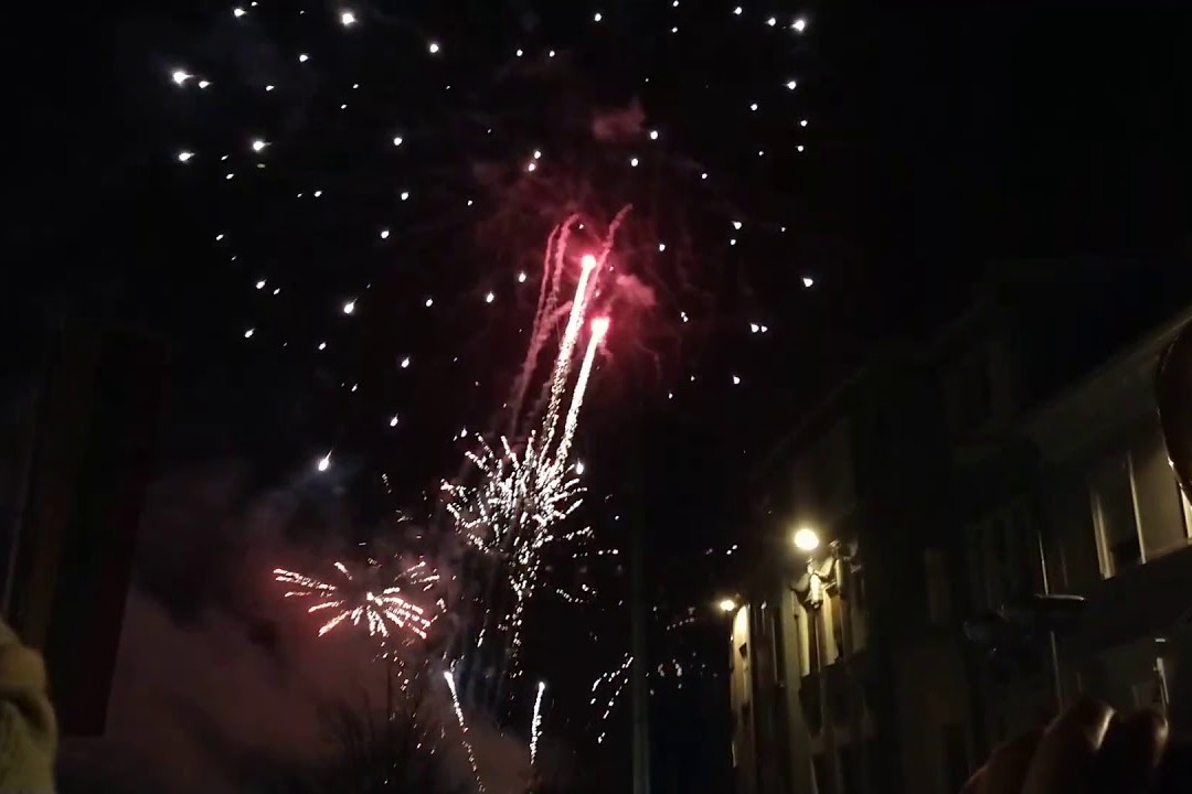 Fuochi d'artificio al capodanno di Villach