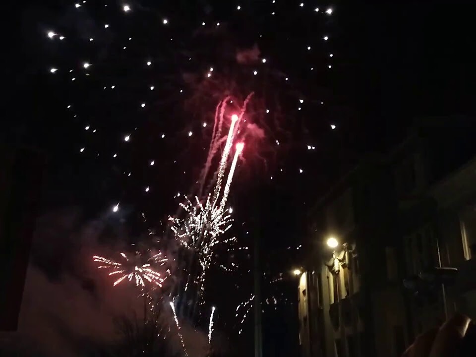 Fuochi d'artificio al capodanno di Villach