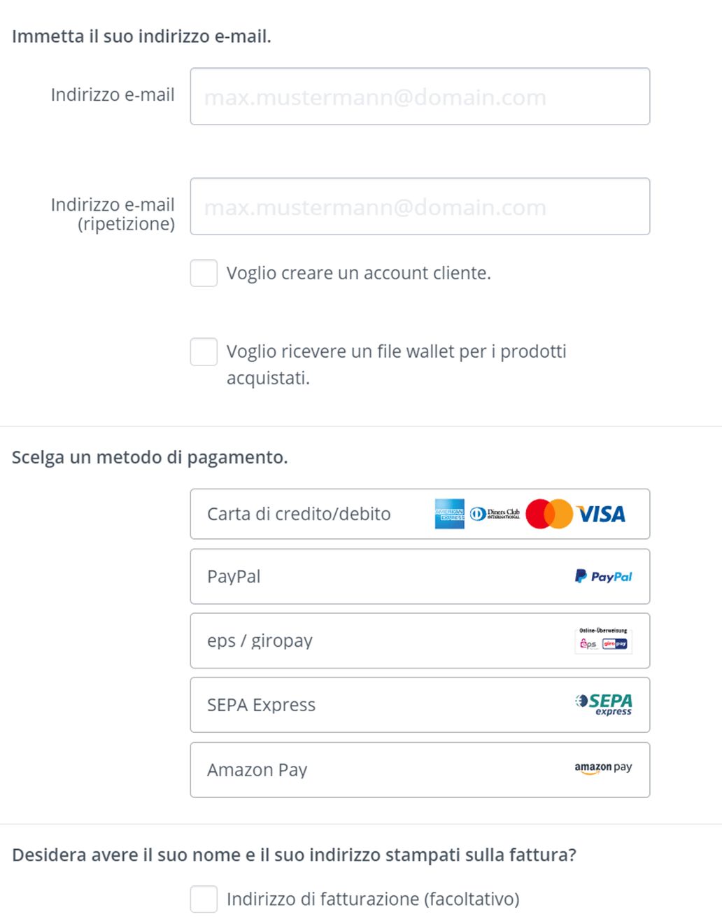 le modalità di pagamento online