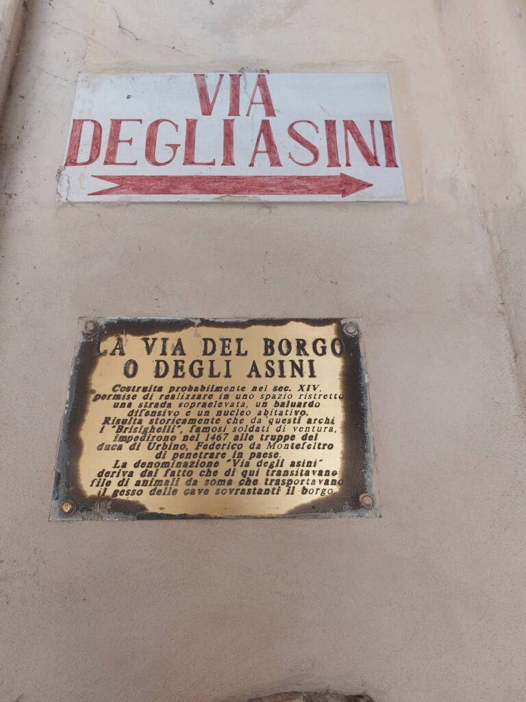 insegna via degli asini