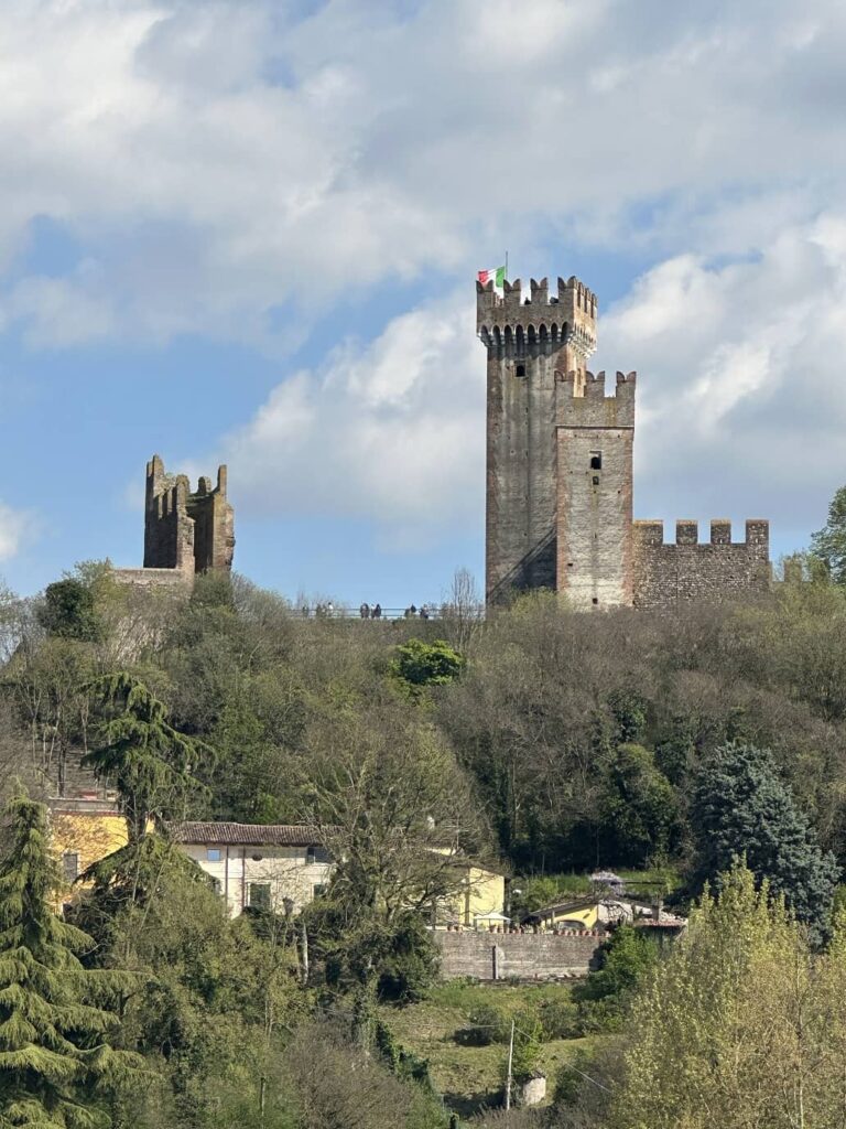 primo piano sul castello scaligero