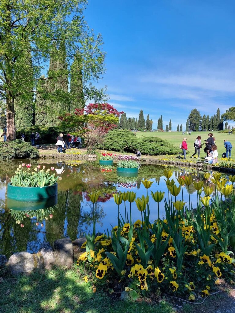 panoramica sui laghetti fioriti