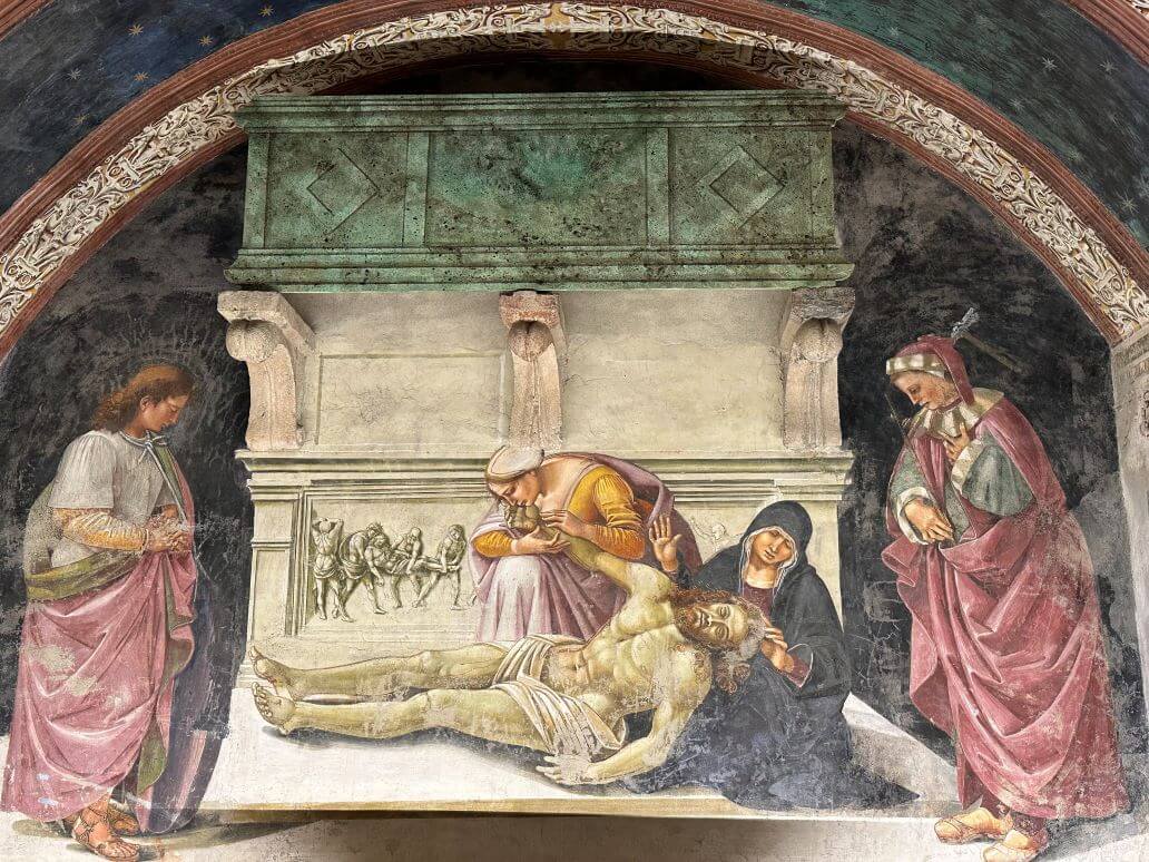 dipinto morte di gesu nella cappella di san brizio
