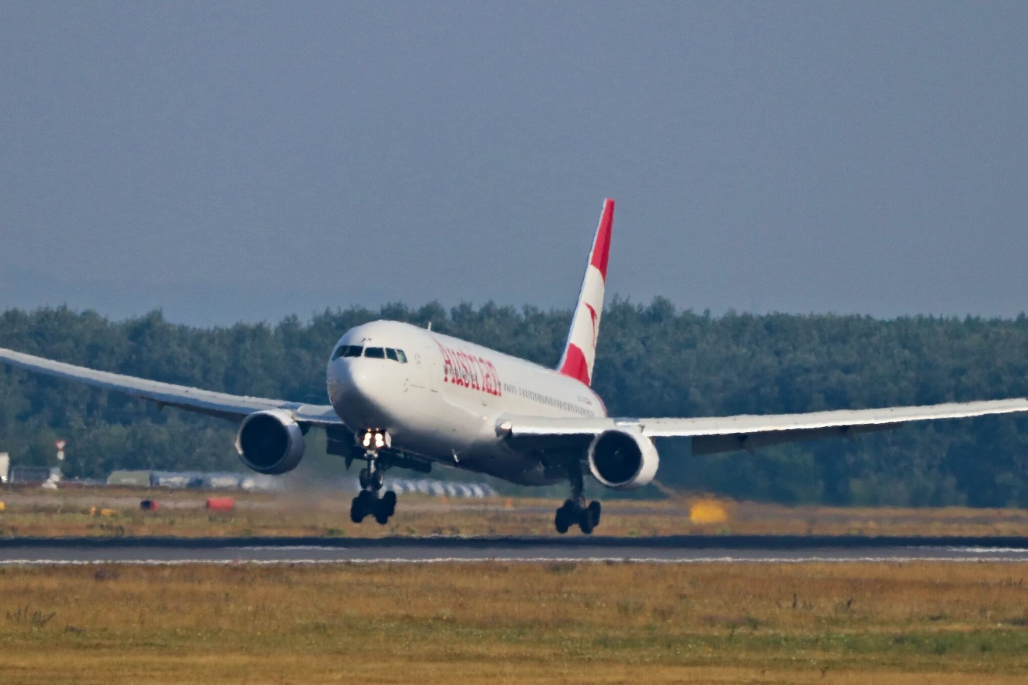 atterraggio all'aeroporto di vienna