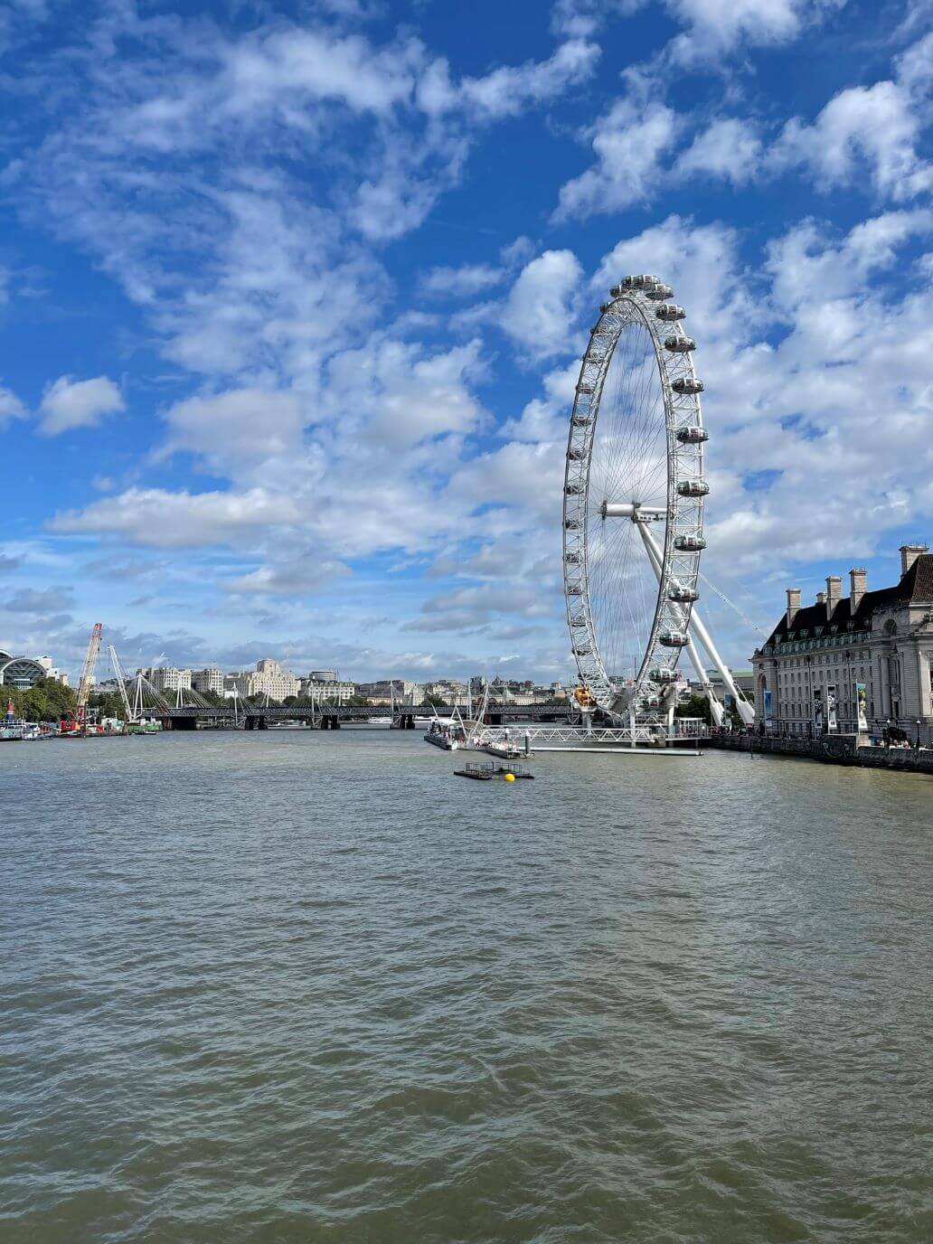 ruota panoramica di londra sul tamigi