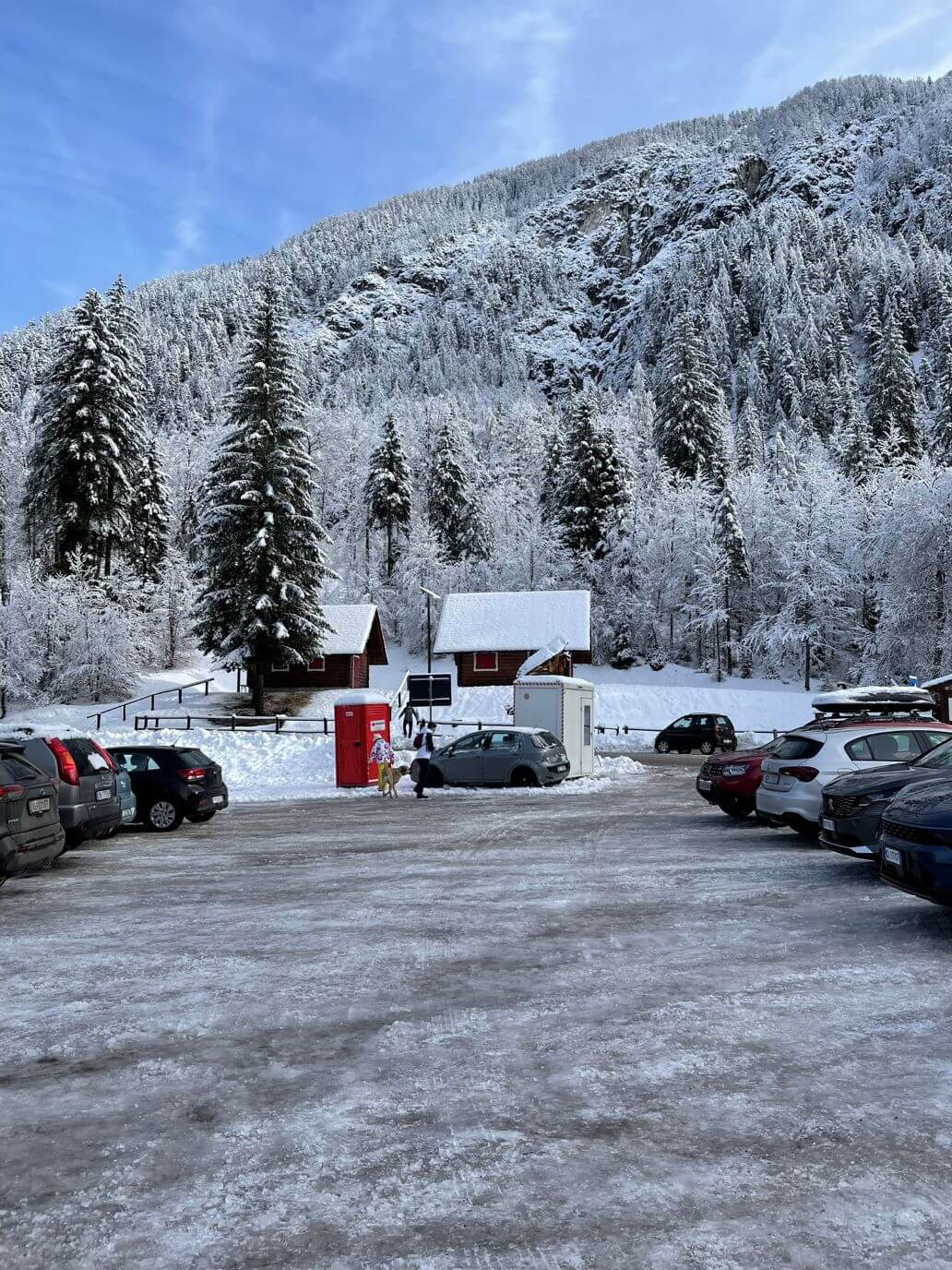 il parcheggio del lago superiore