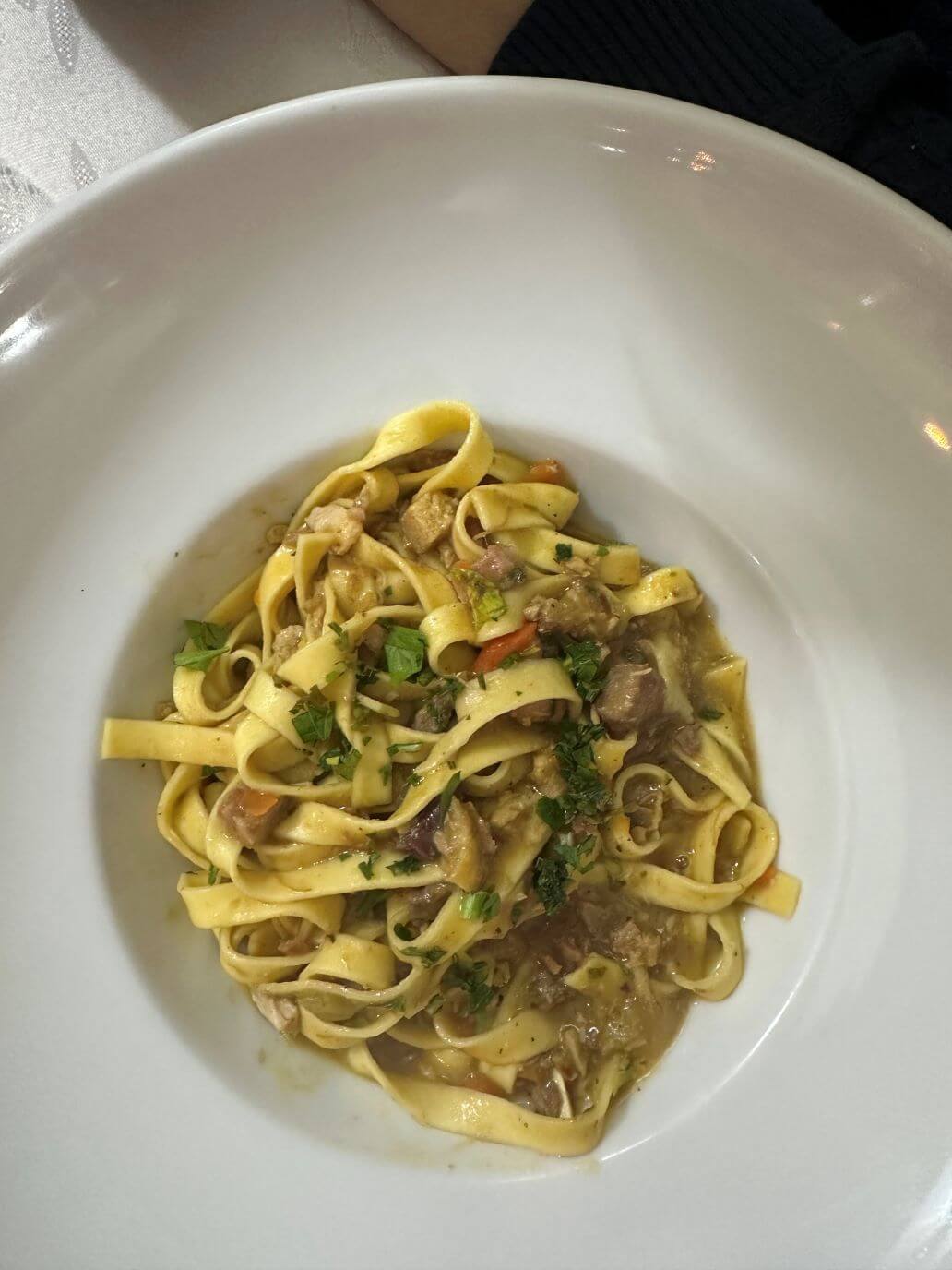 tagliatelle al ragu bianco della taverna longobarda