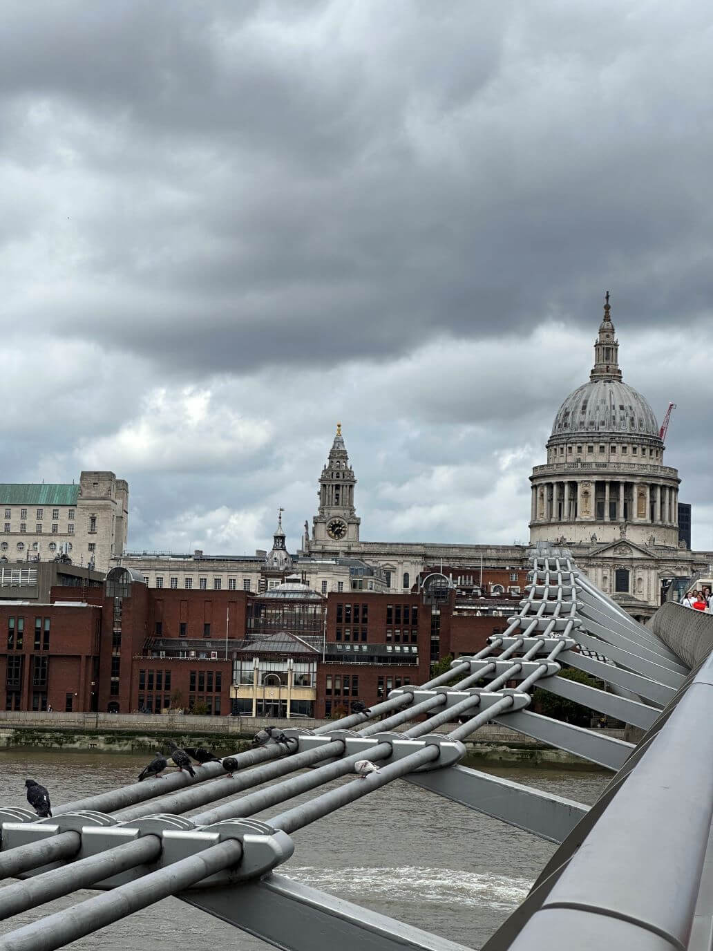 un particolare dell'architettura del millennium bridge