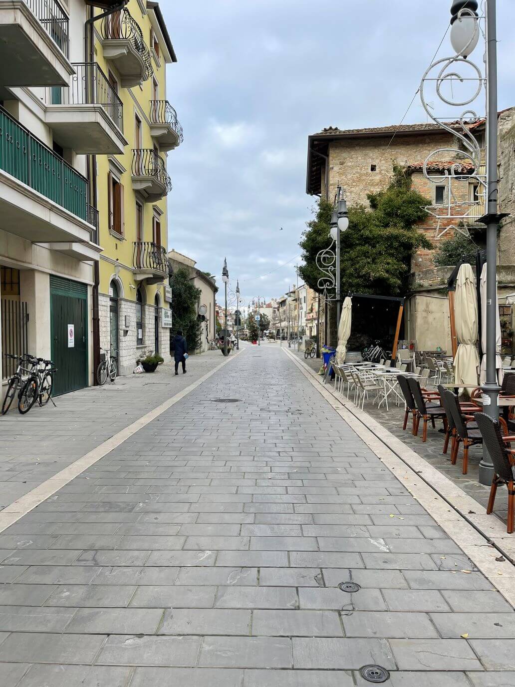 il centro pedonale di grado