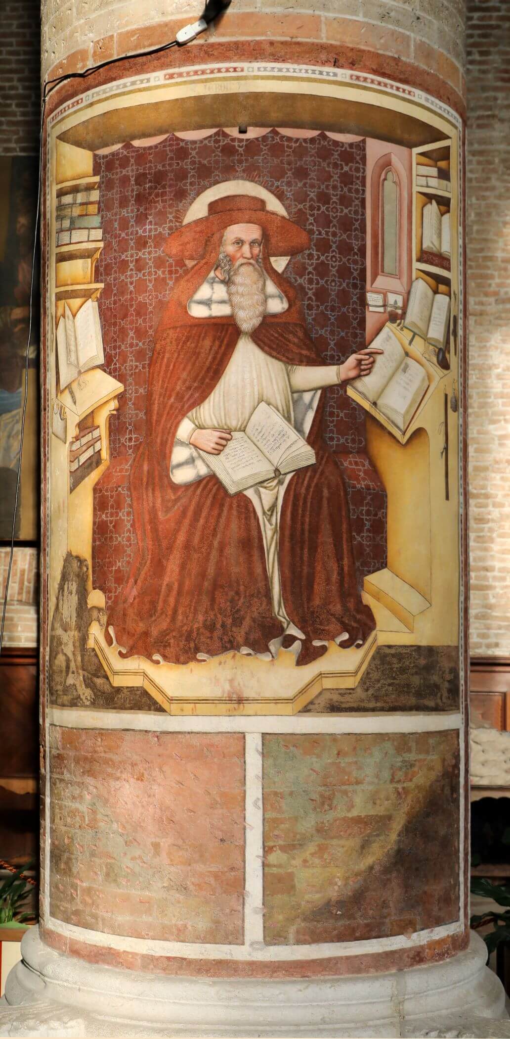 affresco di tommaso da modena nella chiesa di san nicolo