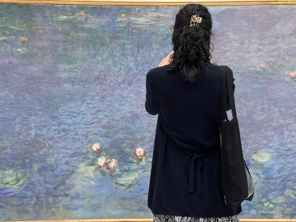turista al museo dell'orangerie